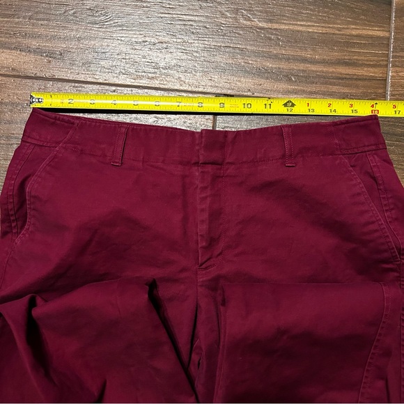 GAP Slim Crop Women’s Pants 10 Regular Burgundy Dark Deep Red Maroon Pockets - Picture 4 of 7